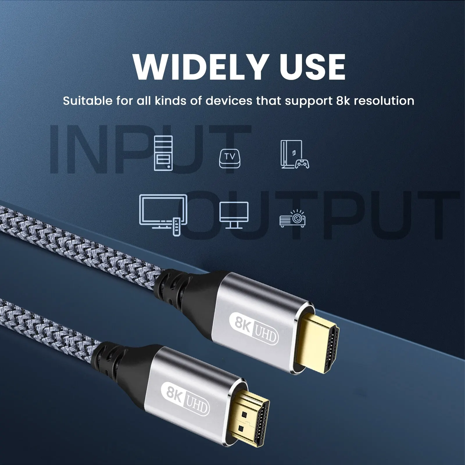 HDMI 2.1 Kabel 8K 60 Hz / 4K 120 Hz, 48 Gbit/s, eARC, HDCP – Bild 4