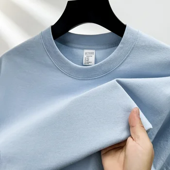 100% reine Baumwolle Sommer High-End Marke Männer Kurzarm Rundhals modische Stil Halbarm Top Atmungsaktives