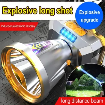 LED Scheinwerfer Taschenlampe Lichtquelle wiederauf ladbare Camping Scheinwerfer Jagd Scheinwerfer