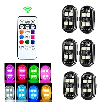 RGB Led Auto Strobe Lichter Motorrad LED-Blitz Position Drahtlose Licht Flugzeug Hubschrauber Warnleuchten
