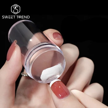 Transparent Silikon Nail art Stamping Kit Französisch Design Für Maniküre Platte Stempel Polnischen Dichtung