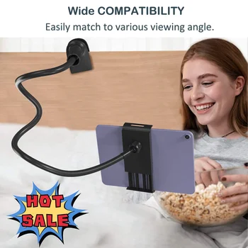 360-Grad-Lazy-Bett, Schwanenhals, Handy, Tablet-Ständer, verstellbar, flexibel, Armhalterung, Clip, IPad