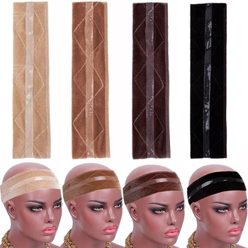 Samt-Perückengriff-Stirnband, verstellbare Haarbänder für Lace-Frontal-Perücken, rutschfeste