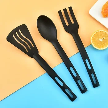 Nylon Küche Utensilien Set Küche Kochen Werkzeuge Schlitz Turner Solide Löffel Gabel Kinder Spaten Gabel