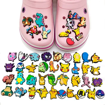 Set Nette Charmander Eevee Charizard Figuren Loch Schuhe Charms Diy Schnalle Zubehör Pvc Cartoon Dekoration