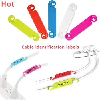 5/20 Kabeletiketten, Kabelmanagement, mehrfarbige Kabel, Kabel-Organizer und Kabel