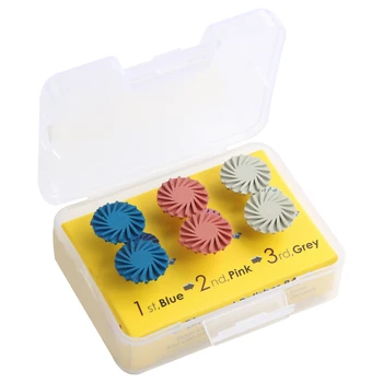 Set Dental-Polierscheiben aus Gummi für Komposit-Harz, Diamant-System-Burs, RA (6 Stück)