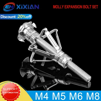 Molly Expansionsbolzen-Set M4 M5 M6 M8 Praktischer Trockenbauanker mit Schraube Selbstbohrende Wand Home