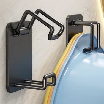 Edelstahl Wand Haken Einstellbare Küche Badezimmer Becken Aufhänger Multifunktions Punch-freies Lagerung Rack