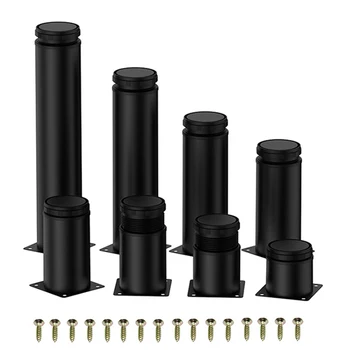 5-30 cm Edelstahl-Möbelbeine, verstellbare Metallbeine, für Schrank, Tischbeine, Sofafüße (4 Stück)