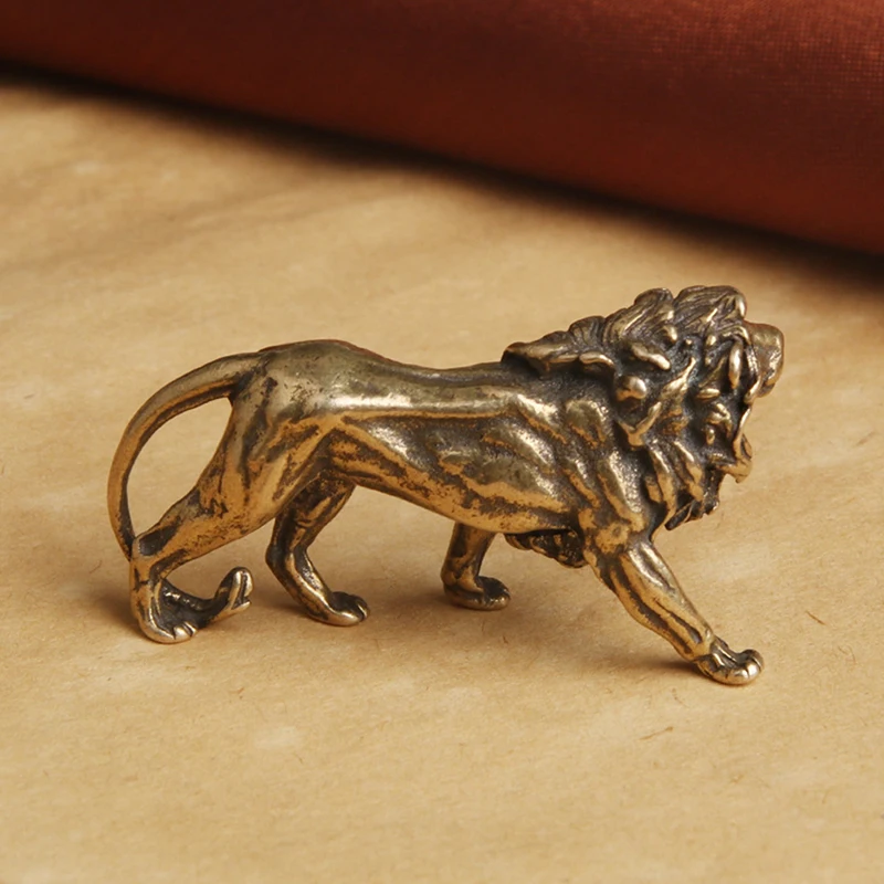 Reines Kupfer Majestätischer König der Löwen Miniaturen – Bild 3