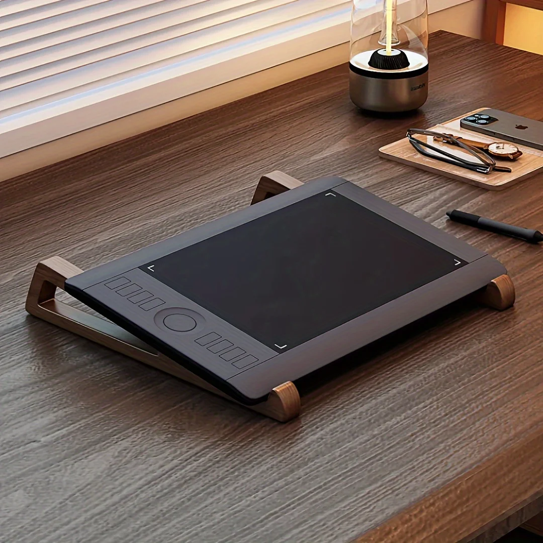 Tragbarer, faltbarer Laptopständer aus Holz, ergonomisch 12 ° – Bild 5