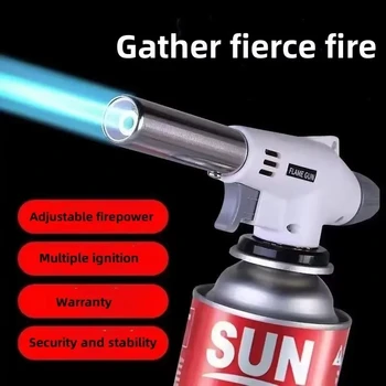 Outdoor-Butanbrenner, Flammen-Gasbrenner für Camping, Grill, Backen, Metall, Schweißen, Heizung, Feuerzeug