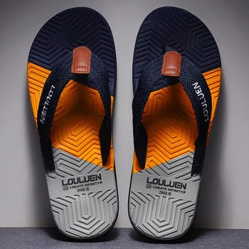 Herren-Flip-Flops für den Sommer, Strand-Flip-Flops, Modische Atmungsaktive Casual-Strandpantoffeln