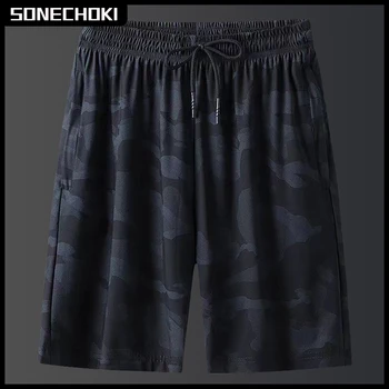 Plus Size Laufs horts Männer Tarnung Basketball Sport Gym Mesh atmungsaktive Shorts Fitness Training Workout