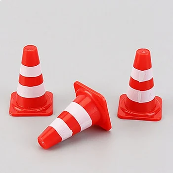 Mini-Verkehrsschilder Straßensperren-Spielzeug für Kinder Bau-Auto-Themenparty Verkehrskegel (10 Stück)