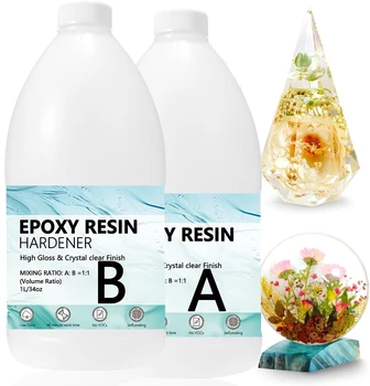 Epoxidharz-Set, Kunst-Kit mit Bastelmaterialien für Erwachsene, Anfänger, Kunstbedarf für DIY-Liebhaber