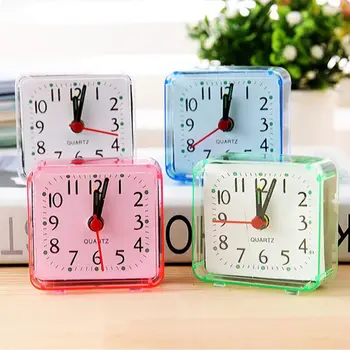 Nacht Kleine Wecker Quarz Batterie Platz Candy Farbe Student Schlafzimmer Wecker Stille Tisch Uhr Für Kind