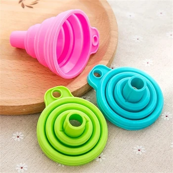 Küchen trichter Set, Küchen helfer Zubehör faltbarer Silikon faltbarer Trichter zum Befüllen von Wasser