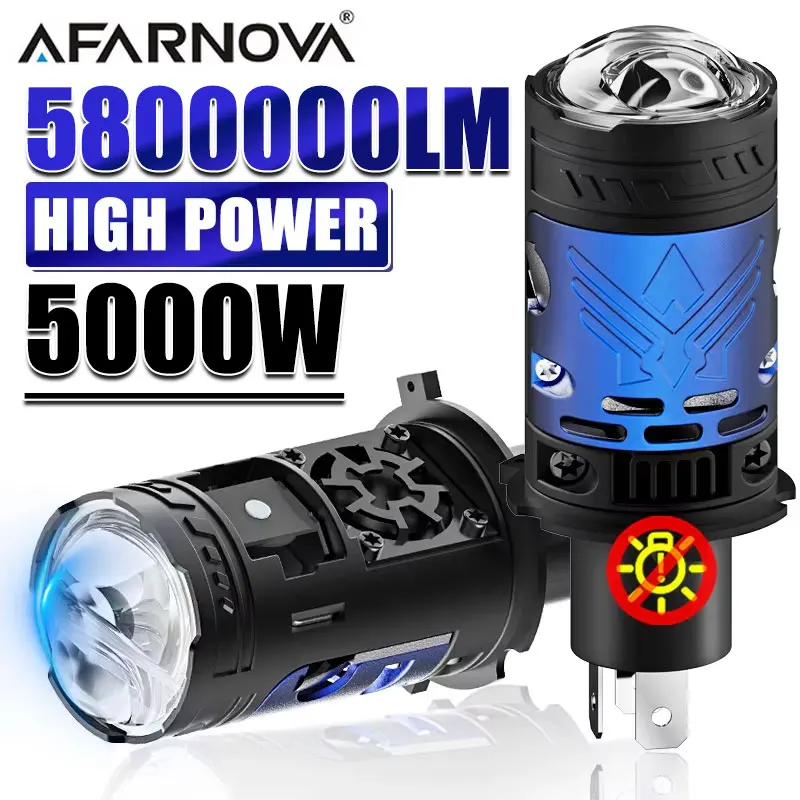 5000W H4 LED-Scheinwerferbirne mit Projektorlinse, CANBUS