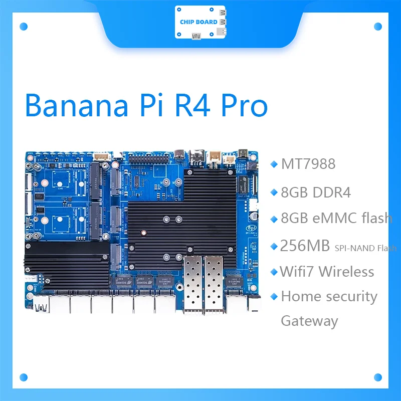 Banana Pi BPI-R4 Pro Router-Board, 2× 10G SFP+, WLAN 7