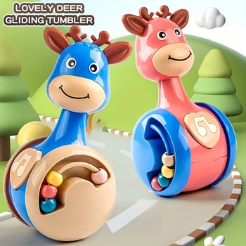 Roly Poly Babyspielzeug für 6 bis 12 Monate, Tumbler-Wobbler-Spielzeug für Kleinkinder, Jungen und Mädchen