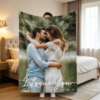 Personalisierte Flanelldecke mit Foto, weich und warm, ideal für Bett und Sofa, geeignet für alle