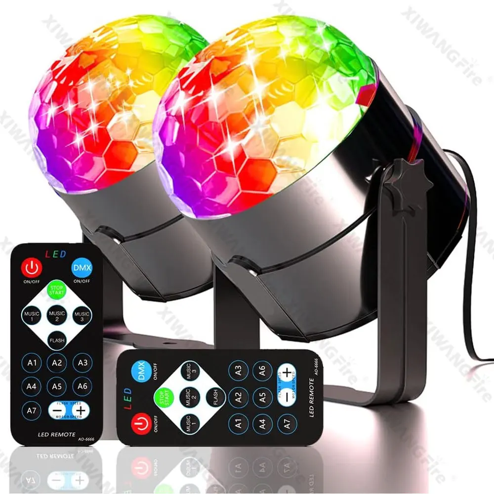 RGB LED Bühne Disco Licht Rotierenden DJ Ball Strobe Sound