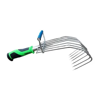 Handrechen zum Jäten, leicht, kleiner Garten-Handrechen, zum Lösen des Bodens, Gummigriff, Graben