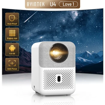 BYINTEK LOVE U4 Smart Mini Heimkino Projektor 4K 1080P Video Android WIFI für Smartphone Kino