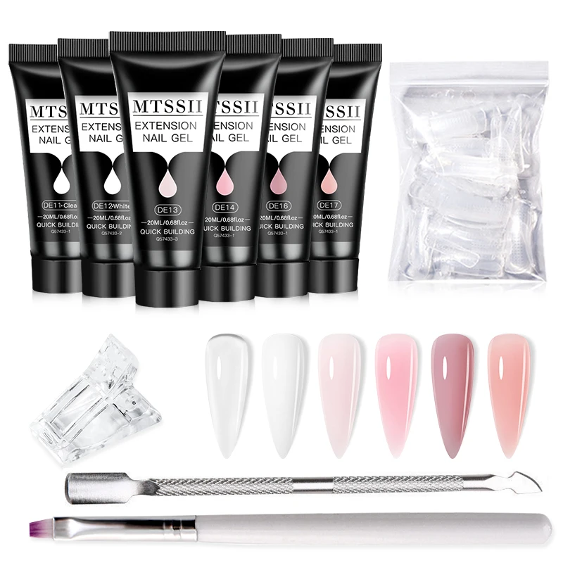 5-teiliges Set 20ml Poly Nagelverlängerungs-Gel-Set