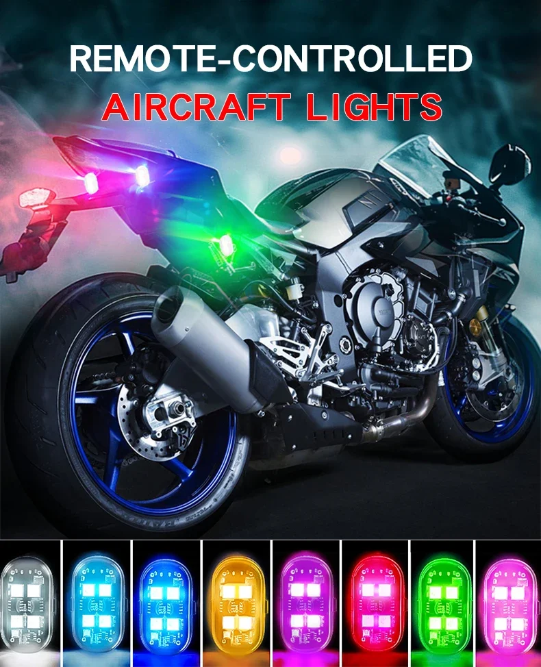RGB Led Auto Strobe Lichter Motorrad LED-Blitz Position – Bild 2