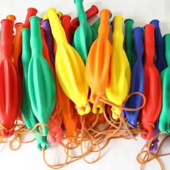 Dekorative Ballonfarbe, zufällige farbige Ballons mit Gummiband, Latex-Pat-Ball (10 Stück)