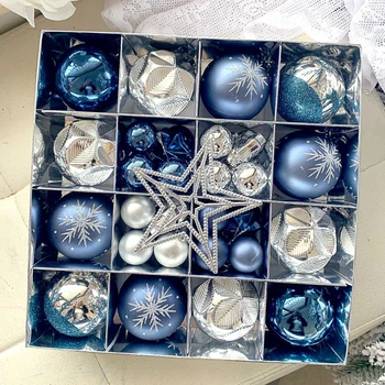 Weihnachtskugeln, Ornament-Set, Weihnachtsbaum, hängender Anhänger, 2024, Weihnachtsdekoration für Zuhause