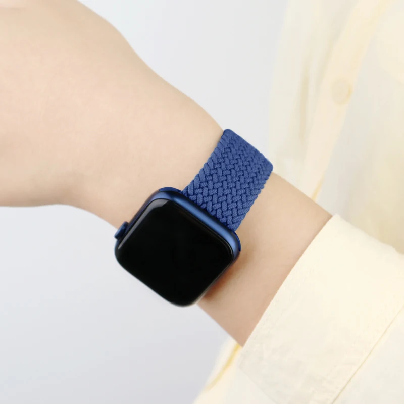 Geflochtenes Solo Loop Armband für Apple Watch 46mm 44mm 40mm – Bild 3