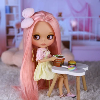 ICY DBS Blyth Puppe BJD Gelenkkörper Braune Haut Mattes Gesicht Niedliche Schleife Puppe 1/6 30cm Mädchen