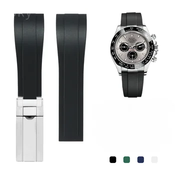 Edelstahl-Uhrenarmband mit Schmetterlingsschnalle für Rolex Black Water Ghost Green Submariner Daytona