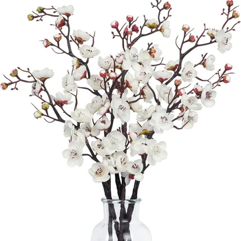 Künstliche Blumen Frühling Pflaume Blüte Pfirsich Zweig Seidenblumen Hause Hochzeit Party Dekoration