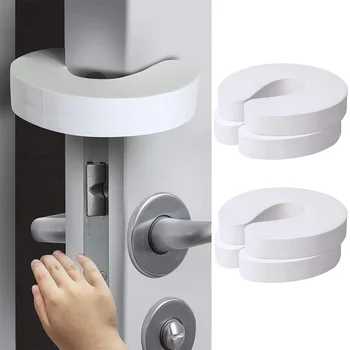 Tür-Fingerklemmschützer, babysichere Türen, Slam-Stopper, extra weicher Schaumstoff, schlankes (4 Stück)