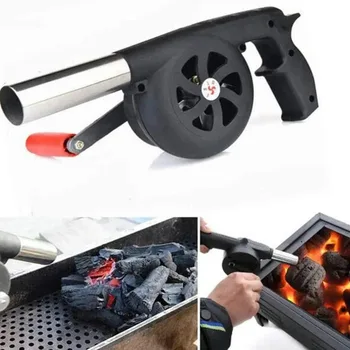 Hand BBQ Fan Outdoor BBQ Fan Luft Gebläse Für Grill Picknick Manuelle Grill BBQ Fan Feuer Faltenbalg BBQ