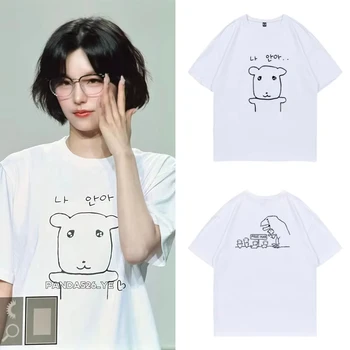 Damen-T-Shirt mit niedlichem, schmalem Rundhalsausschnitt, lustiges Harajuku-Grafik-Kurzarmshirt, bequemes