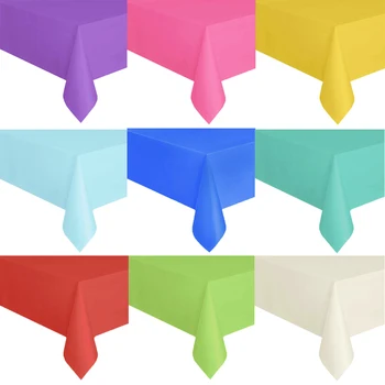 Macaron-Farbe, entpostierbare Tischdecken, Kunststoff-Party-Tischdecke für DIY, Hochzeit, Geburtstag