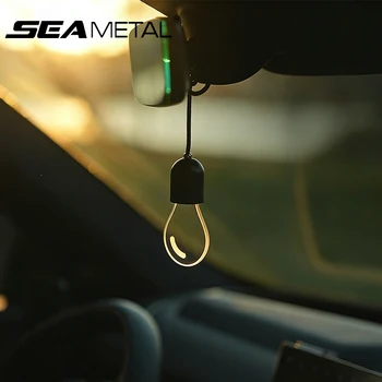 SEAMETAL Auto-Rückspiegel-Ornament Hängedekoration Retro Kleine Auto-LED-Glühbirne Atmosphärenlampe