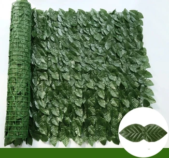 Künstliche Efeu-Hecke, grünes Blatt, Zaunplatten, künstlicher Sichtschutz, Zaun, Bildschirm für Zuhause