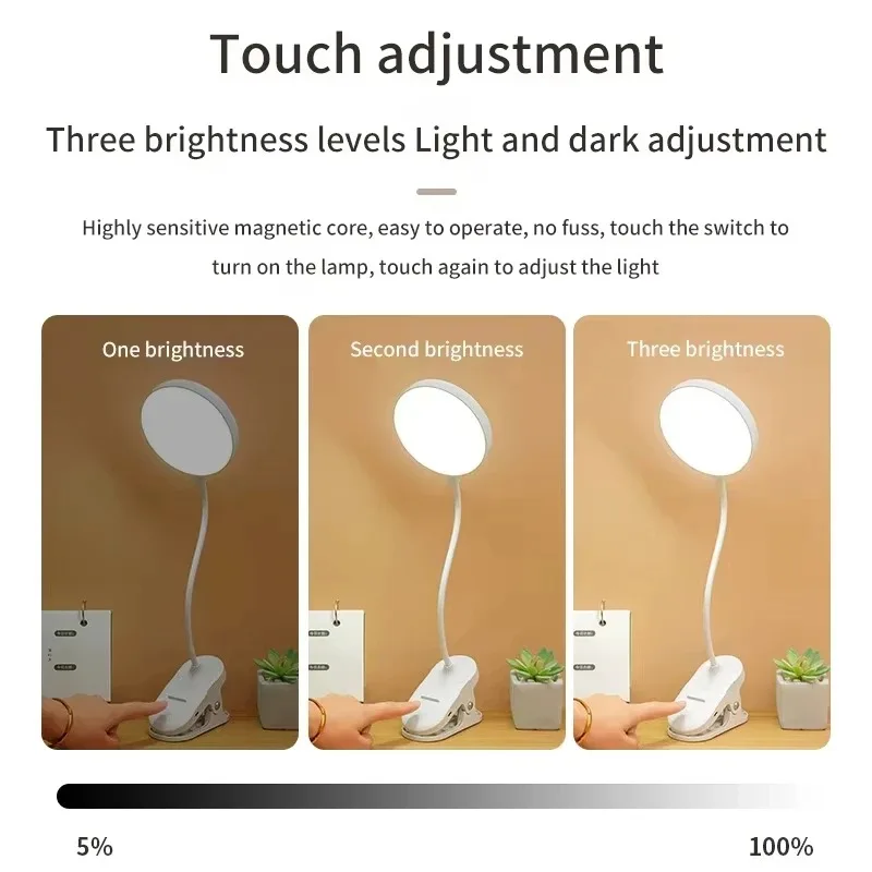 LED-Tischlampe, USB wiederaufladbar, Nachtlicht mit – Bild 3