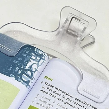 Transparent Kunststoff Buch Halter Lesehilfe 12cm Feste Bücherregal Kreative Hinweis Halter Praktische