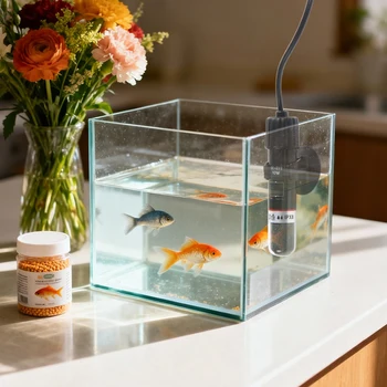 HOMEFISH Aquarium-Heizstab für kleine Fischbecken, Aquarium-Heizgerät mit konstanter Temperatur, tauchfähiger