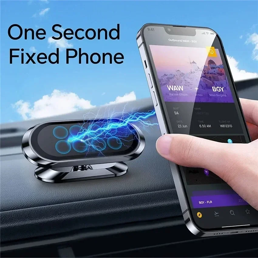 Magnetische Auto-Handyhalterung, 360° drehbar, für iPhone und – Bild 2