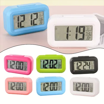 LED Digital Wecker Elektronische Alarm Bildschirm 9x2,5x5,5 cm Desktop Tisch Uhr Für Büro