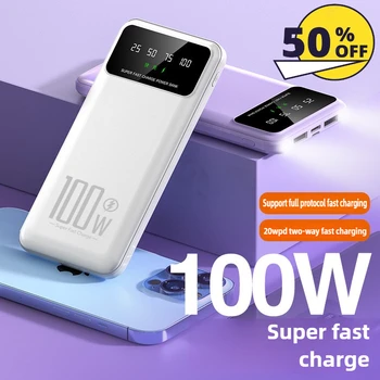 100 W 20000 mAh Power Bank Superschnellladung Akku Hochleistungs-Digitalanzeige PowerBank